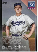 2019 Topps 150 Years of Baseball Greatest Players Black #GP-27 Pee Wee Reese