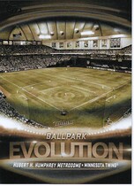 2019 Topps Evolution of Ballpark Black #ES-10 Hubert H. Humphrey Metrodome|Target Field