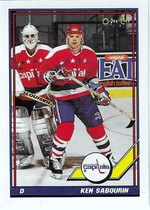 1991 O-Pee-Chee OPC Base Set #43 Ken Sabourin