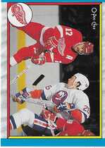 1989 O-Pee-Chee OPC Base Set #302 Red Wings Team