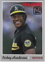 2021 Topps 70 Years of Topps Baseball #70YT-20 Rickey Henderson