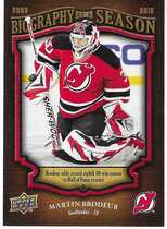 2009 Upper Deck Biography of a Season #BOS25 Martin Brodeur