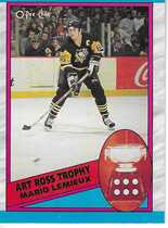 1989 O-Pee-Chee OPC Base Set #319 Mario Lemieux|Art Ross Trophy
