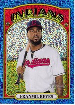 2021 Topps Heritage Chrome Blue Sparkle Refractor #441 Franmil Reyes