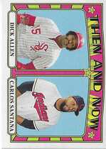 2021 Topps Heritage Then and Now #TN-9 Carlos Santana|Dick Allen