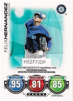 2010 Topps Attax Code Cards Series 1 #10 Felix Hernandez