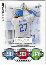 2010 Topps Attax Code Cards Series 1 #13 Matt Kemp