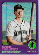 2022 Topps Heritage Chrome Purple Refractor (Hot Box) #96 Jarred Kelenic