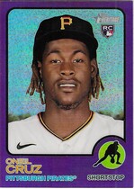 2022 Topps Heritage Chrome Purple Refractor (Hot Box) #157 Oneil Cruz