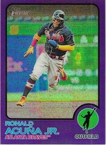 2022 Topps Heritage Chrome Purple Refractor (Hot Box) #223 Ronald Acuna Jr.