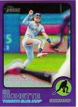 2022 Topps Heritage Chrome Purple Refractor (Hot Box) #262 Bo Bichette