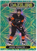 2021 Upper Deck Dazzlers Green #DZ-34 Jakub Voracek