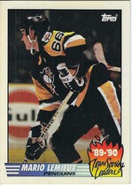 1990 Topps Team Scoring Leaders #17 Mario Lemieux