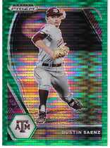2021 Panini Prizm Draft Picks Green Pulsar Prizm #PDP112 Dustin Saenz