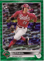 2022 Topps Green Foilboard Series 2 #546 Tj Friedl