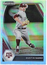 2021 Panini Prizm Draft Picks Silver Prizm #PDP112 Dustin Saenz