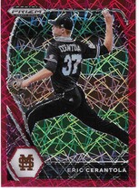 2021 Panini Prizm Draft Picks Red Velocity Prizm #PDP139 Eric Cerantola