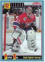 1992 Score Canadian #418 Patrick Roy