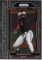 2021 Panini Prizm Draft Picks Draft Standouts #14 Brendan Beck