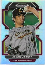 2022 Panini Prizm Draft Picks Silver Prizm #PDP180 Jakob Marsee