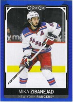 2021 Upper Deck O-Pee-Chee OPC Blue Border #486 Mika Zibanejad