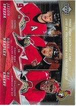 2007 Upper Deck McDonalds Three Stars Checklists #CL3 Dany Heatley|Jason Spezza|Ray Emery