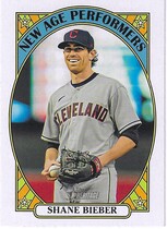 2021 Topps Heritage New Age Performers #NAP-3 Shane Bieber