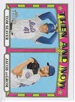 2021 Topps Heritage Then and Now #TN-2 Tom Seaver|Jacob Degrom