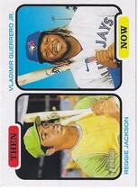 2022 Topps Heritage Then and Now #TAN-JG Reggie Jackson|Vladimir Guerrero Jr.