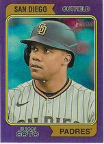 2023 Topps Heritage Chrome Purple Hot Box Refractor #364 Juan Soto
