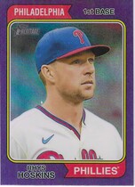 2023 Topps Heritage Chrome Purple Hot Box Refractor #409 Rhys Hoskins