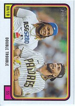 2022 Topps Heritage High Number Combo Cards #CC-1 Fernando Tatis Jr.|Vladimir Guerrero Jr.