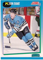 1991 Score Canadian (English) #650 Kevin Evans