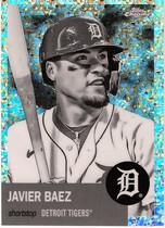 2022 Topps Chrome Platinum Anniversary Black & White Mini-Diamond Refractor #331 Javier Baez