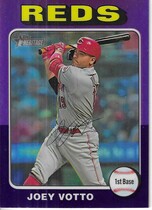 2024 Topps Heritage Chrome Purple Hot Box Refractor #255 Joey Votto