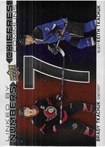 2023 Upper Deck Tim Hortons Greatest Duos Linked By Numbers #LN-1 Brady Tkachuk|Keith Tkachuk