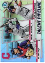 2020 Bowman Chrome Talent Pipeline Trios Refractor #TP-CLE Bo Naylor|Daniel Johnson|Nolan Jones
