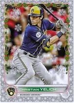 2022 Topps Holiday Metallic #HW185 Christian Yelich