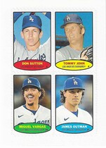 2023 Topps Heritage High Number 1974 Topps Baseball Stamps #74S-61 Don Sutton|Tommy John|Miguel Vargas|James Outman