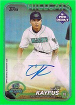 2024 Topps Pro Debut Autos Green Foil #PD-15 C.J. Kayfus