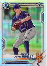 2021 Bowman Chrome Draft Refractor #BDC-123 Calvin Ziegler