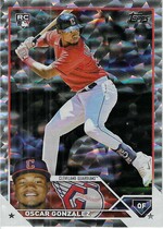 2023 Topps Super Box Companion Cards Silver Pattern Foilboard #119 Oscar Gonzalez