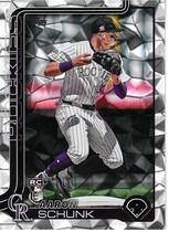 2025 Topps Silver Crackle Foilboard #196 Aaron Schunk