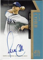 2011 Topps Tier One On The Rise Autographs #OR-AC Alex Cobb
