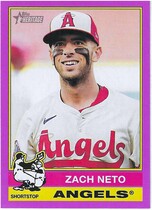 2025 Topps Heritage Light Purple Border #396 Zach Neto