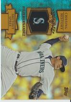 2013 Topps Chasing History Holofoil Gold Retail Series 2 #CH-82 Felix Hernandez