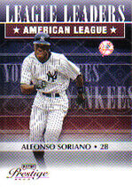 2003 Playoff Prestige League Leaders #LL-4 Alfonso Soriano