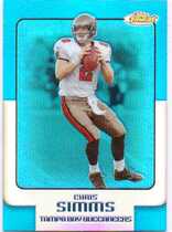 2006 Finest Blue Refractors #40 Chris Simms