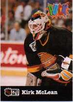 1991 Pro Set Puck Candy #28 Kirk McLean