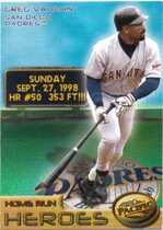 1998 Pacific Home Run Heroes #4 Greg Vaughn